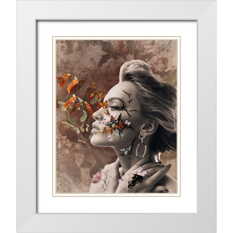 From my cracks... White Modern Wood Framed Art Print with Double Matting by Purplesunshine