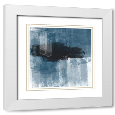 Abstract Art No1. White Modern Wood Framed Art Print with Double Matting by The Miuus Studio