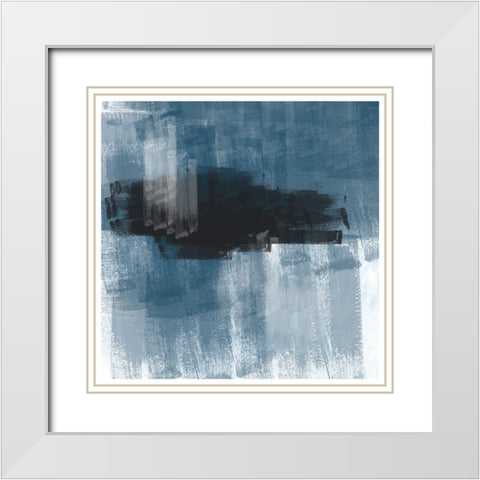 Abstract Art No1. White Modern Wood Framed Art Print with Double Matting by The Miuus Studio
