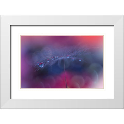 The Tears Of Heaven...III White Modern Wood Framed Art Print with Double Matting by Nan, Juliana