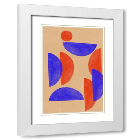 New Me White Modern Wood Framed Art Print with Double Matting by The Miuus Studio