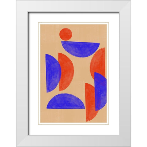 New Me White Modern Wood Framed Art Print with Double Matting by The Miuus Studio