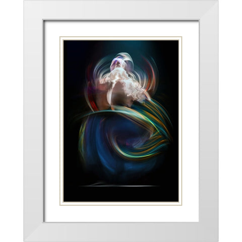 Deep Breath White Modern Wood Framed Art Print with Double Matting by Shawki, Mohamed