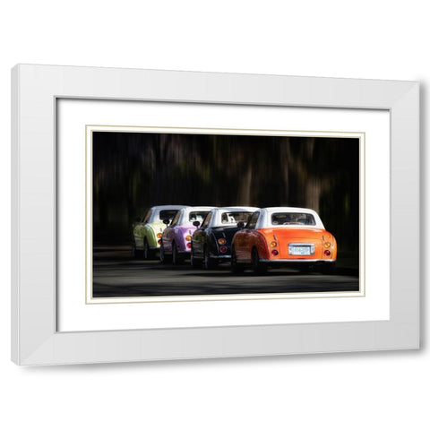 Colourful Spring White Modern Wood Framed Art Print with Double Matting by Gu, Cher