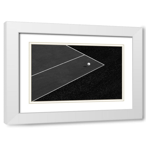 The minimal shot White Modern Wood Framed Art Print with Double Matting by Goli, Sara