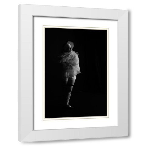 Alone... White Modern Wood Framed Art Print with Double Matting by Resch, Iris