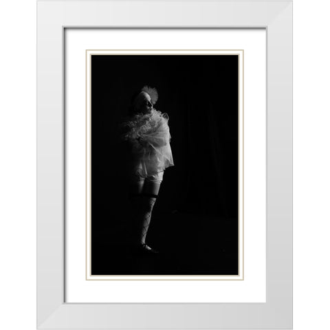 Alone... White Modern Wood Framed Art Print with Double Matting by Resch, Iris