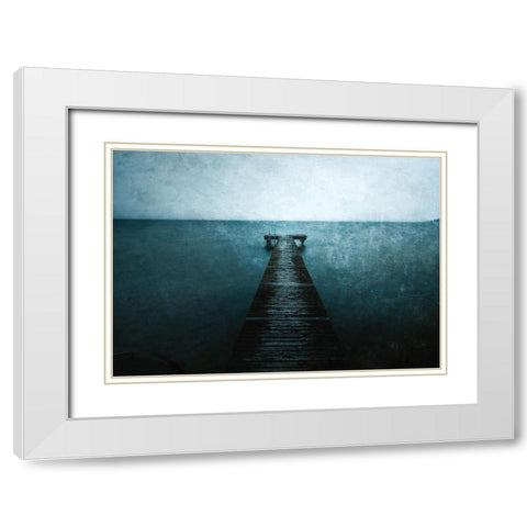 The path White Modern Wood Framed Art Print with Double Matting by Kazamil, Farid