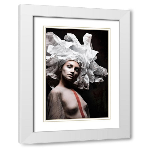 From Outside So Far White Modern Wood Framed Art Print with Double Matting by Tesching, Klaus