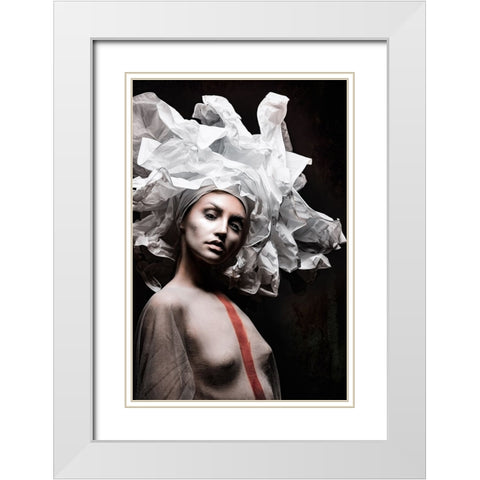 From Outside So Far White Modern Wood Framed Art Print with Double Matting by Tesching, Klaus