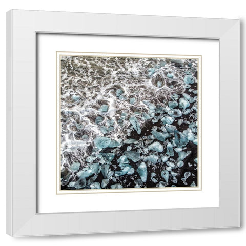 Diamond Beach White Modern Wood Framed Art Print with Double Matting by Herbord, Markus