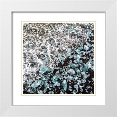 Diamond Beach White Modern Wood Framed Art Print with Double Matting by Herbord, Markus
