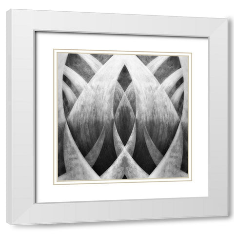 Venice abstract White Modern Wood Framed Art Print with Double Matting by Gronkjar, Lotte