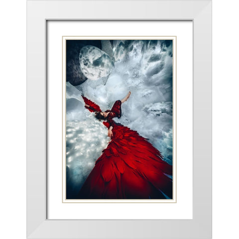 Fallen we may be, but we still have our wings White Modern Wood Framed Art Print with Double Matting by Bolgov (Axe), Ruslan