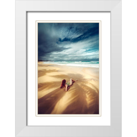 Shadows of the Paradise White Modern Wood Framed Art Print with Double Matting by Bolgov (Axe), Ruslan