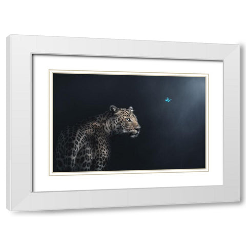 Imagination White Modern Wood Framed Art Print with Double Matting by Guha, Jayanta