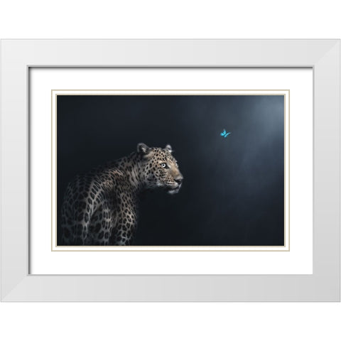 Imagination White Modern Wood Framed Art Print with Double Matting by Guha, Jayanta