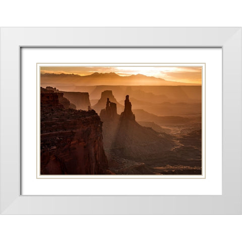 Island in the Sky White Modern Wood Framed Art Print with Double Matting by Ling, Ariel