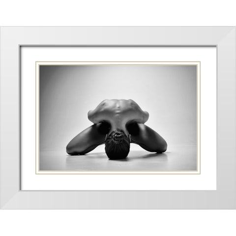 Hidden Emotions (Chrysalis) White Modern Wood Framed Art Print with Double Matting by Alexandr