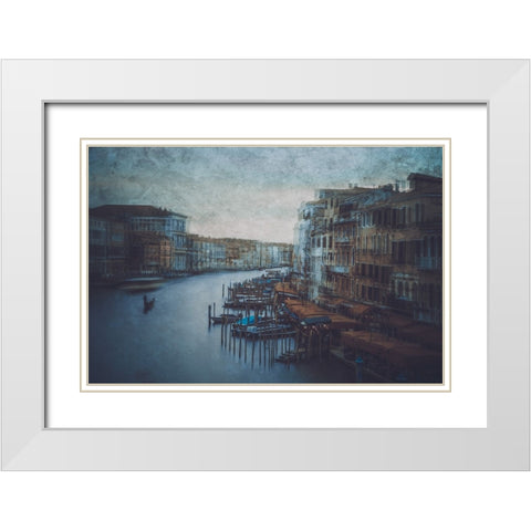 Venice White Modern Wood Framed Art Print with Double Matting by Kazamil, Farid