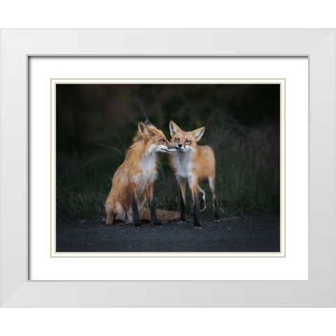 Only You In My Eyes White Modern Wood Framed Art Print with Double Matting by Zhang, Ling