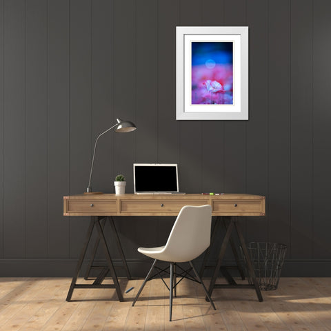Untitled White Modern Wood Framed Art Print with Double Matting by Nakada, Chisho