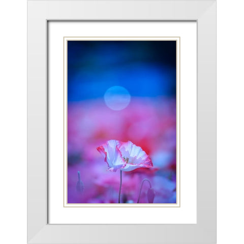 Untitled White Modern Wood Framed Art Print with Double Matting by Nakada, Chisho