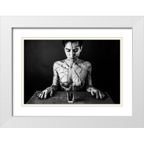 Tequila White Modern Wood Framed Art Print with Double Matting by Bousca, Bogdan