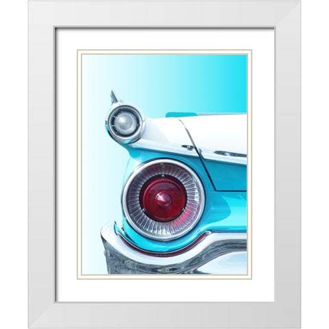 American Classic Car Fair Lane 500 1959 White Modern Wood Framed Art Print with Double Matting by Gube, Beate