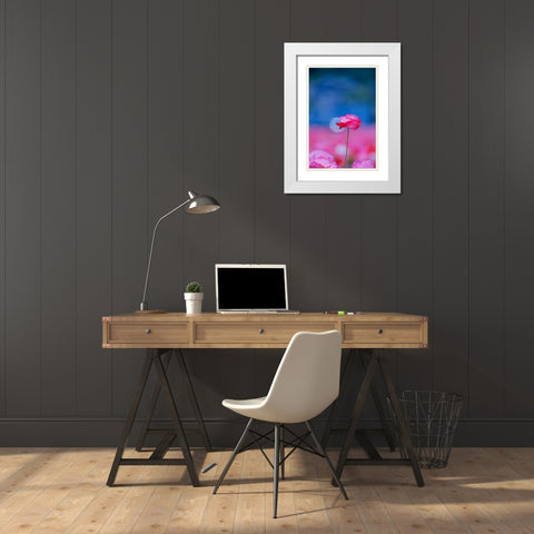 Untitled White Modern Wood Framed Art Print with Double Matting by Nakada, Chisho