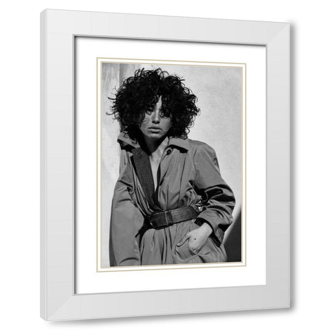 Lux White Modern Wood Framed Art Print with Double Matting by Anghileri, Marina