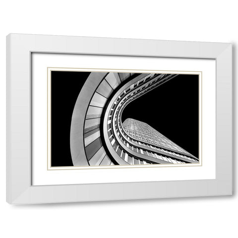 ADAC White Modern Wood Framed Art Print with Double Matting by Richter, Regine