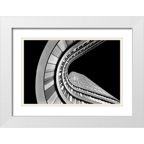 ADAC White Modern Wood Framed Art Print with Double Matting by Richter, Regine