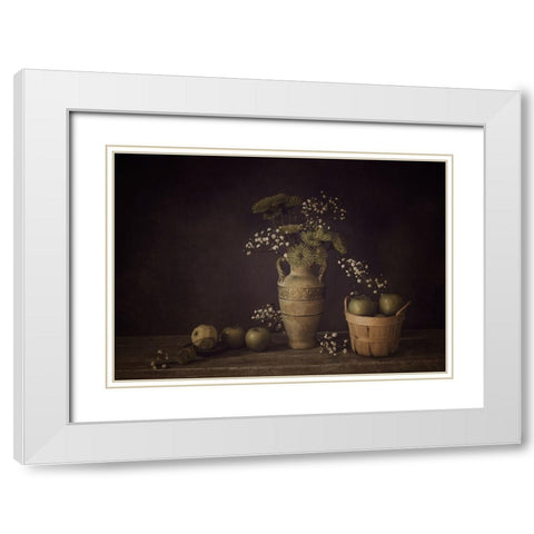 Still Life White Modern Wood Framed Art Print with Double Matting by G, May