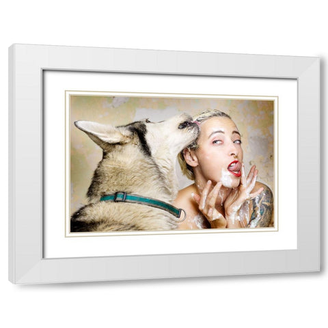 tasty White Modern Wood Framed Art Print with Double Matting by Allmaier, Michael