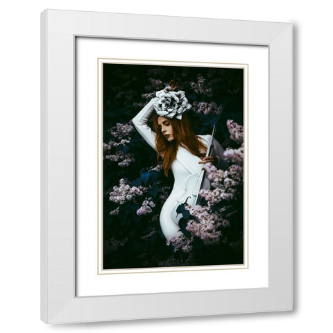 Blossom song White Modern Wood Framed Art Print with Double Matting by Bolgov (Axe), Ruslan