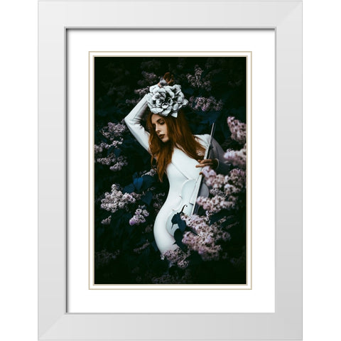 Blossom song White Modern Wood Framed Art Print with Double Matting by Bolgov (Axe), Ruslan