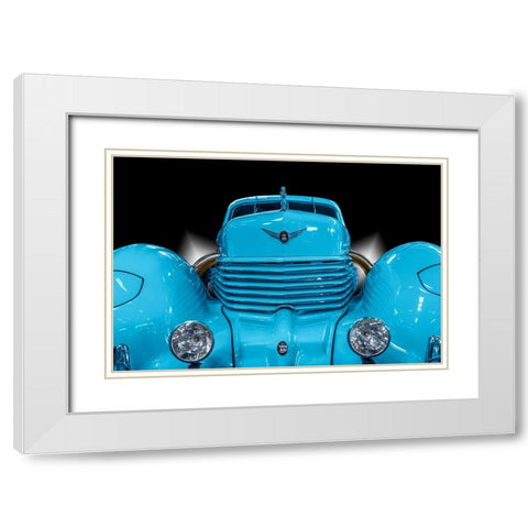 The Blue Cord White Modern Wood Framed Art Print with Double Matting by Weber, Roland