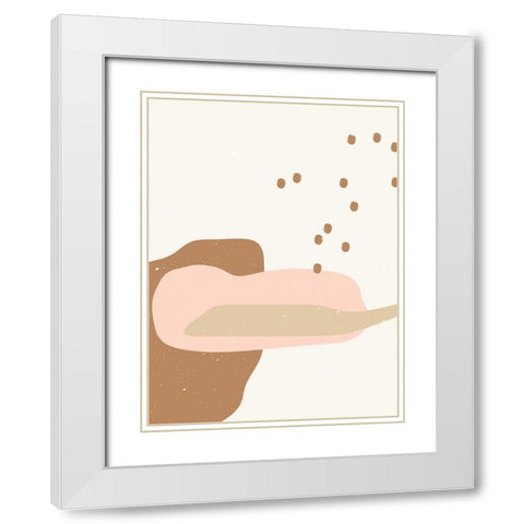 Abstract composition 2 White Modern Wood Framed Art Print with Double Matting by NKTN