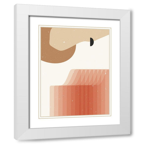 Abstract composition 5 White Modern Wood Framed Art Print with Double Matting by NKTN