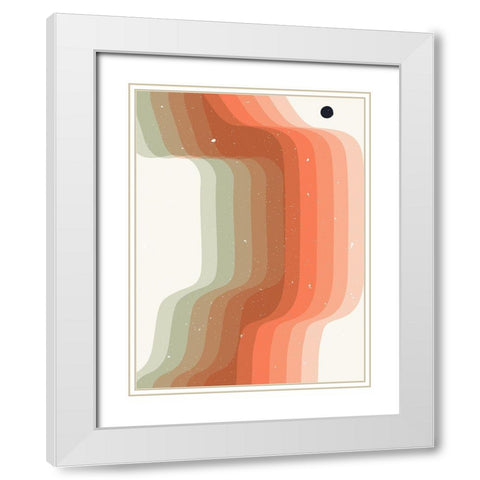 Abstract composition 6 White Modern Wood Framed Art Print with Double Matting by NKTN