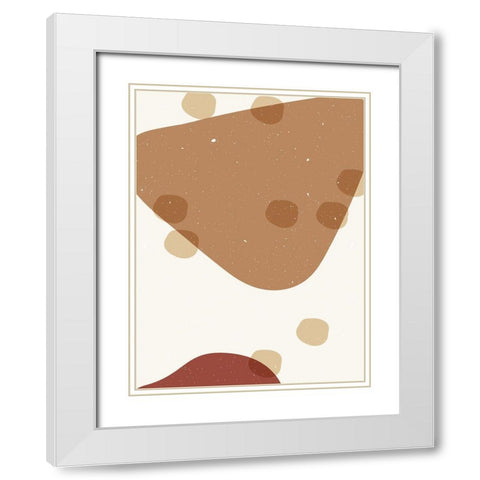 Abstract composition 11 White Modern Wood Framed Art Print with Double Matting by NKTN