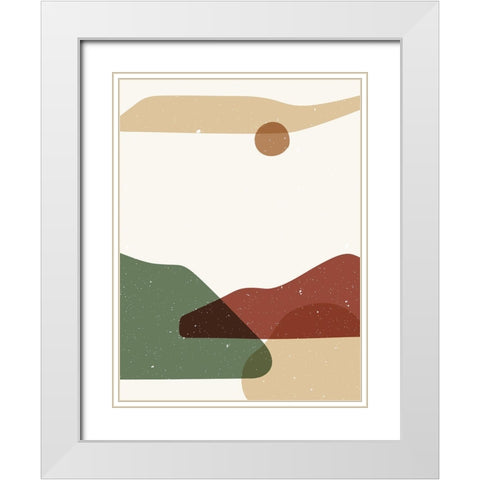 Abstract composition 13 White Modern Wood Framed Art Print with Double Matting by NKTN