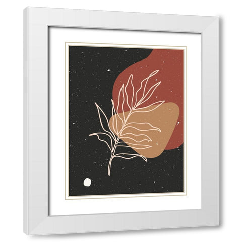 Abstract composition 18 White Modern Wood Framed Art Print with Double Matting by NKTN