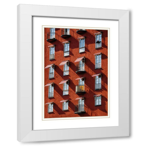 Untitled White Modern Wood Framed Art Print with Double Matting by Al Thahaby, Karim