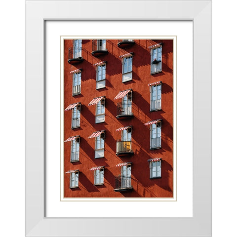 Untitled White Modern Wood Framed Art Print with Double Matting by Al Thahaby, Karim