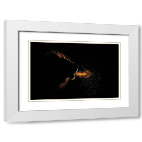 Breath Of A King White Modern Wood Framed Art Print with Double Matting by Catta, Alessandro