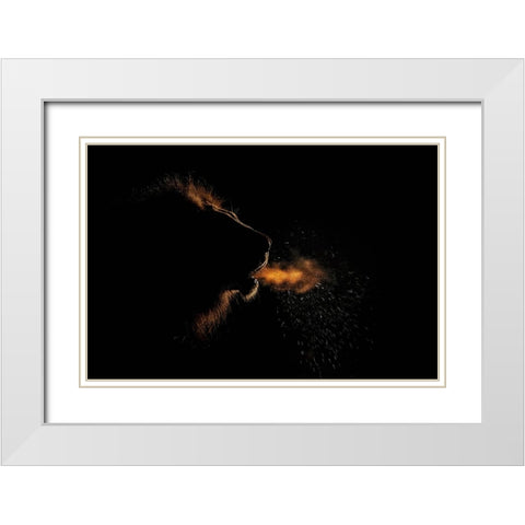 Breath Of A King White Modern Wood Framed Art Print with Double Matting by Catta, Alessandro