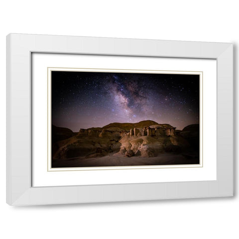 eroded ruins White Modern Wood Framed Art Print with Double Matting by Sturzbecher, Volkhard