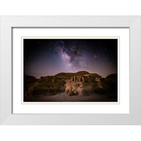 eroded ruins White Modern Wood Framed Art Print with Double Matting by Sturzbecher, Volkhard